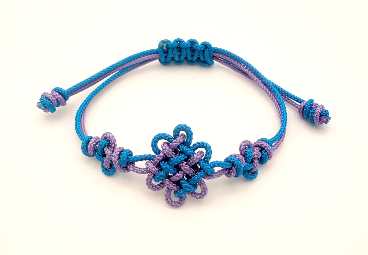 kpop demon hunters bracelet handmade Korean traditional knot blue and purple