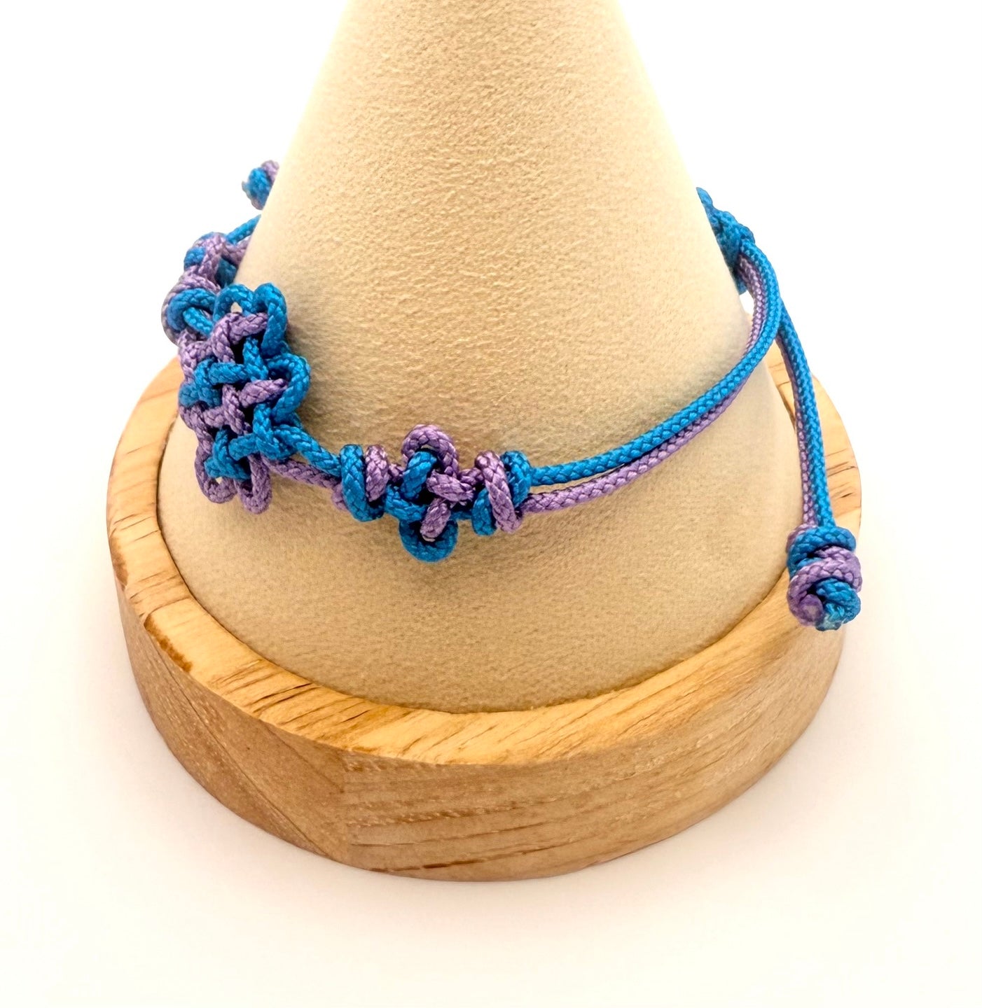 kpop demon hunters bracelet handmade Korean traditional knot blue and purple