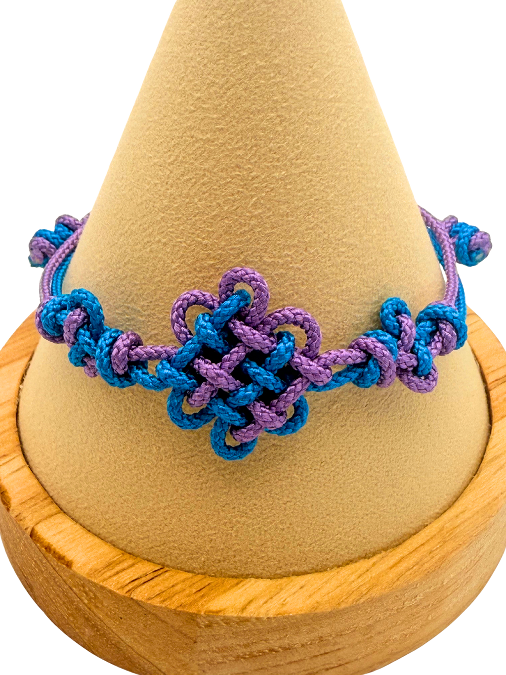 Kpop Demon Hunters Rumi Jinu Handmade Bracelet Accessory Queen Blue and Purple Traditional Korean Knot Adjustable length 4"~9" kaboknots.com