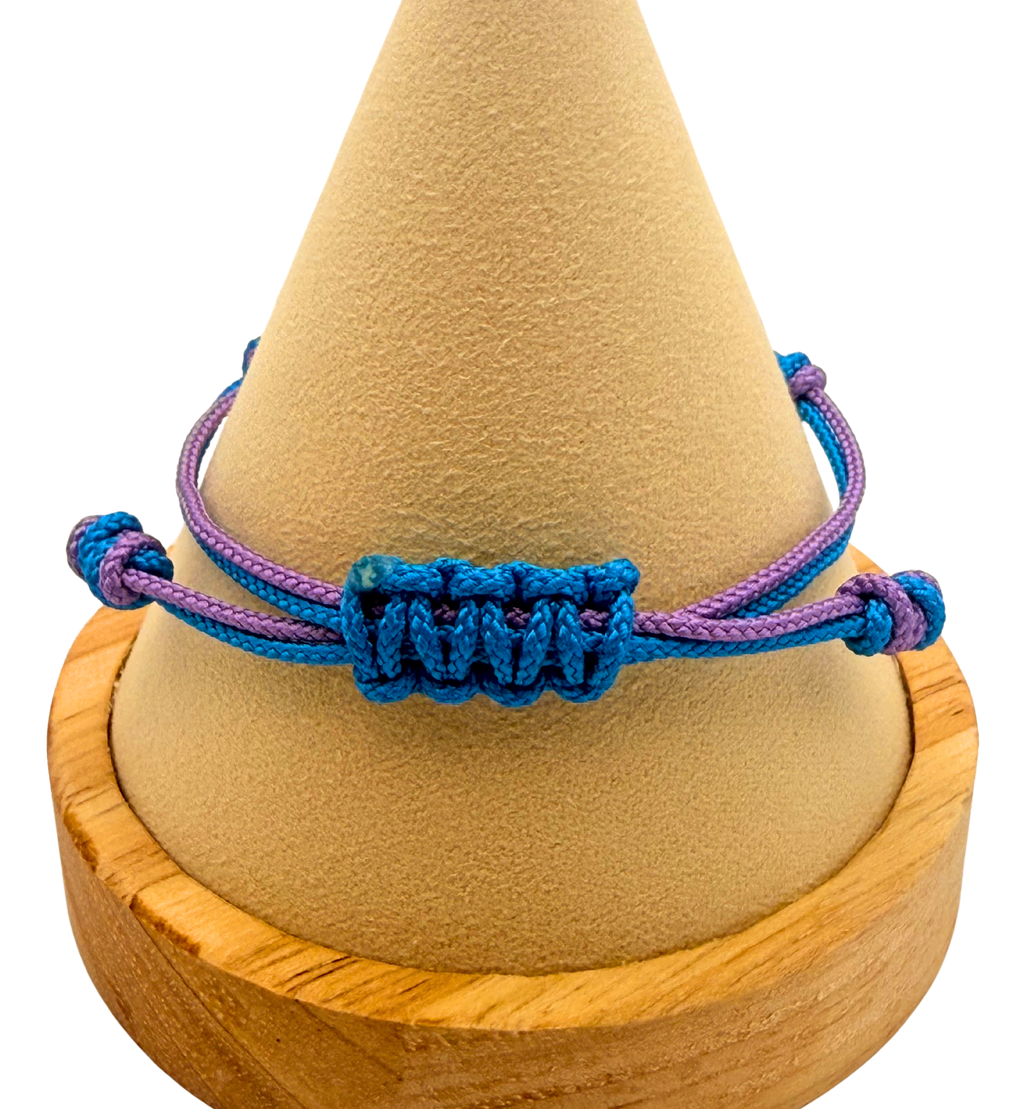 Kpop Demon Hunters Rumi Jinu Handmade Bracelet Accessory Queen Blue and Purple Traditional Korean Knot Adjustable length 4"~9" kaboknots.com