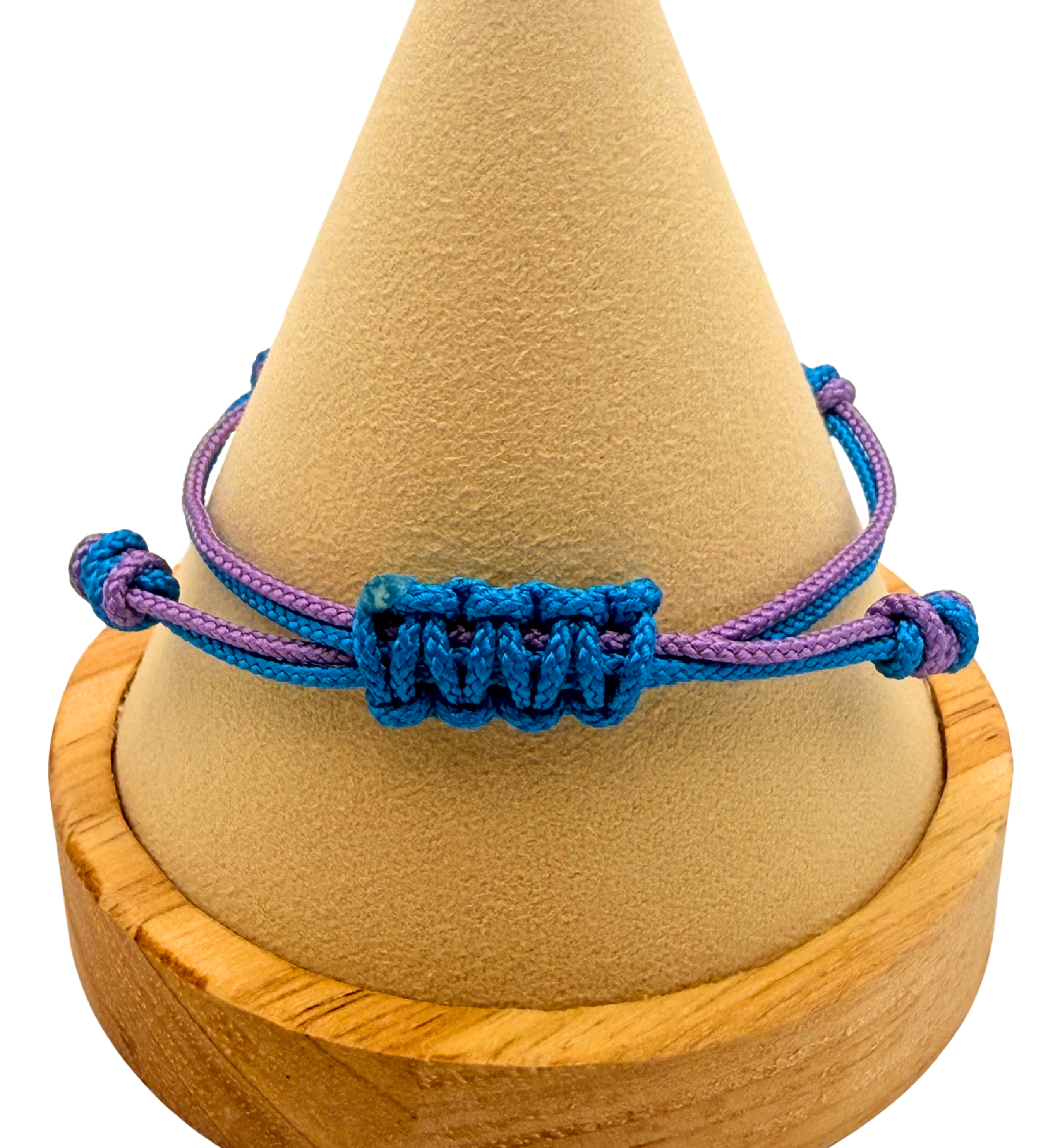 Kpop Demon Hunters Rumi Jinu Handmade Bracelet Accessory Queen Blue and Purple Traditional Korean Knot Adjustable length 4"~9" kaboknots.com