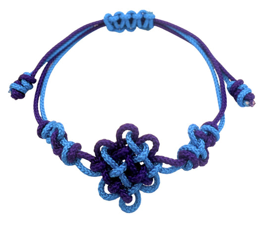 Kpop Demon Hunters Handmade Korean Traditional Bracelet Blue and Deep Purple